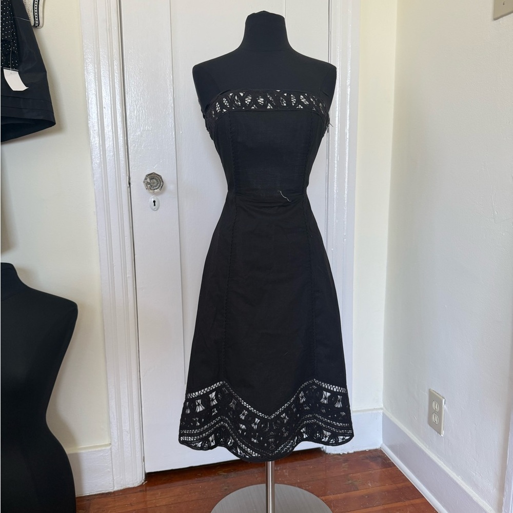 American Vintage Black Strapless Embellished Dress